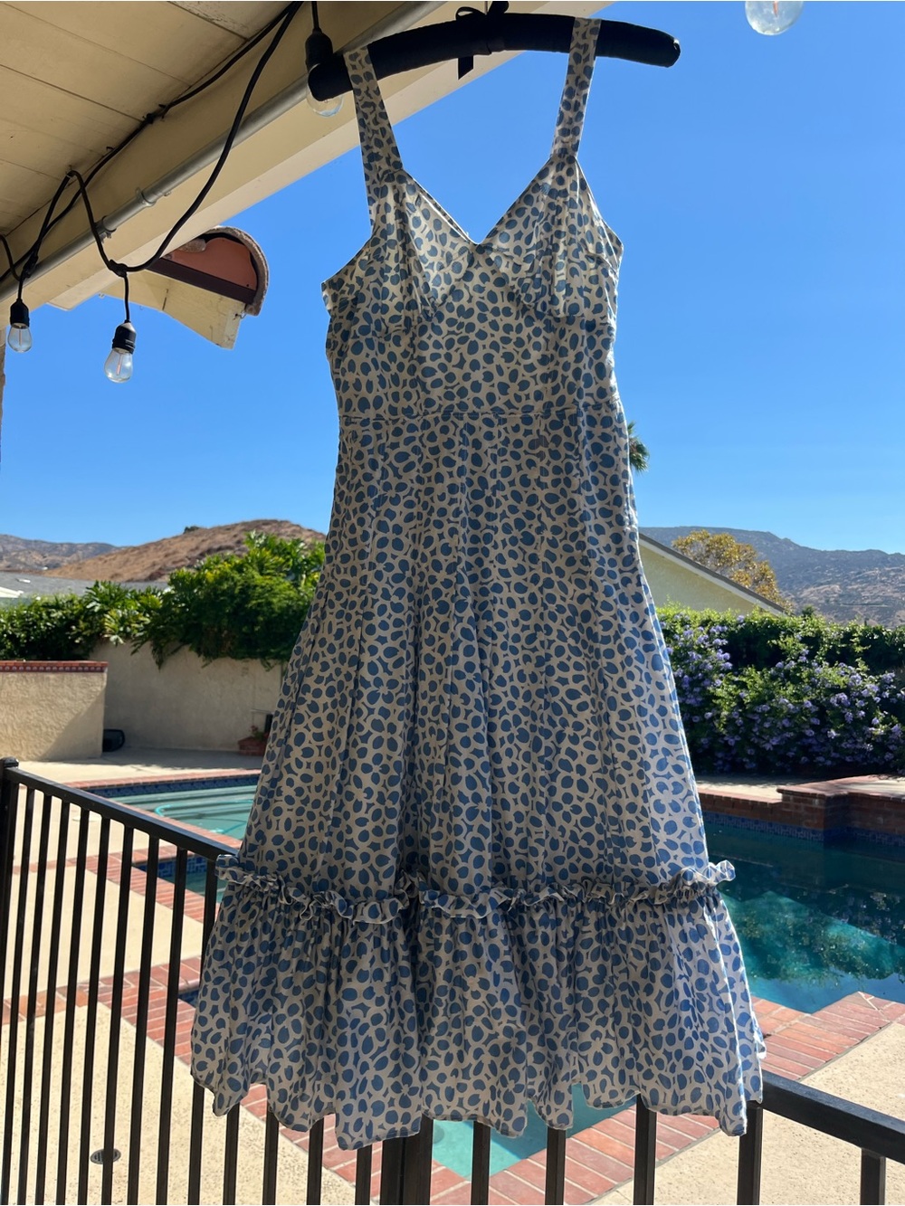 Marc Jacobs Blue & White Cotton Floral Sundress Size 4